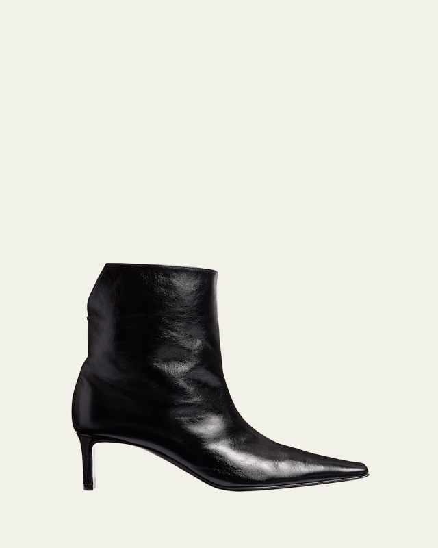 Ona Leather Stiletto Ankle Boots